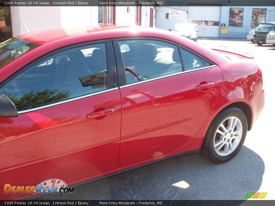 2006 Pontiac G6 V6 Sedan Crimson Red / Ebony Photo #9