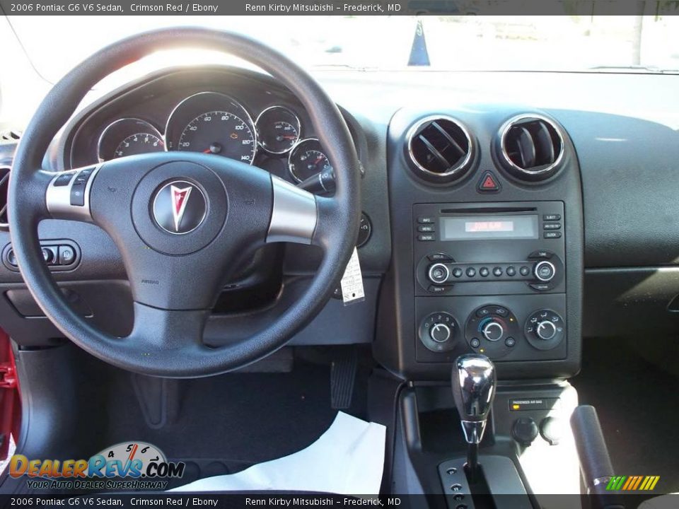 2006 Pontiac G6 V6 Sedan Crimson Red / Ebony Photo #10
