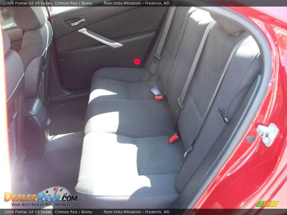 2006 Pontiac G6 V6 Sedan Crimson Red / Ebony Photo #11