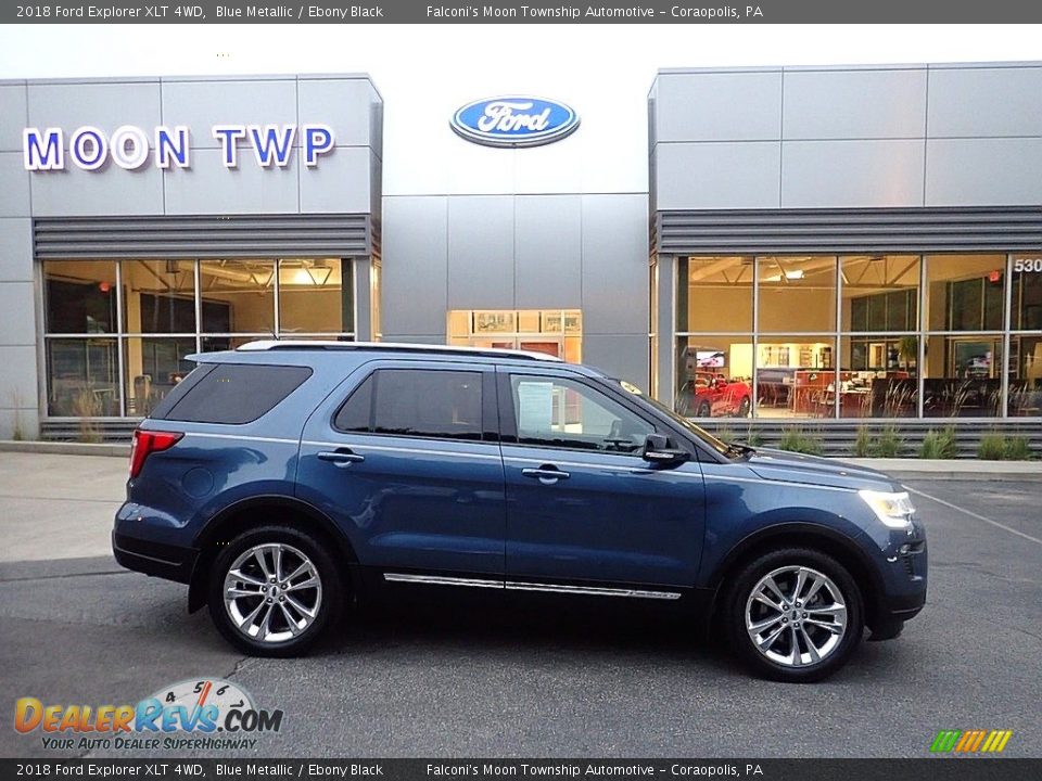 2018 Ford Explorer XLT 4WD Blue Metallic / Ebony Black Photo #1