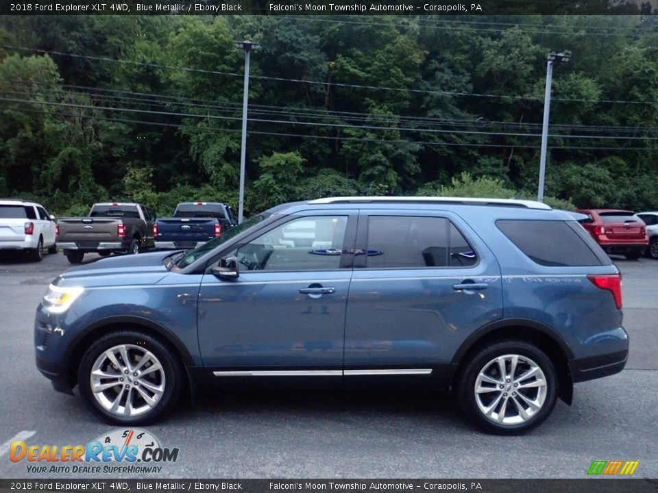 2018 Ford Explorer XLT 4WD Blue Metallic / Ebony Black Photo #6