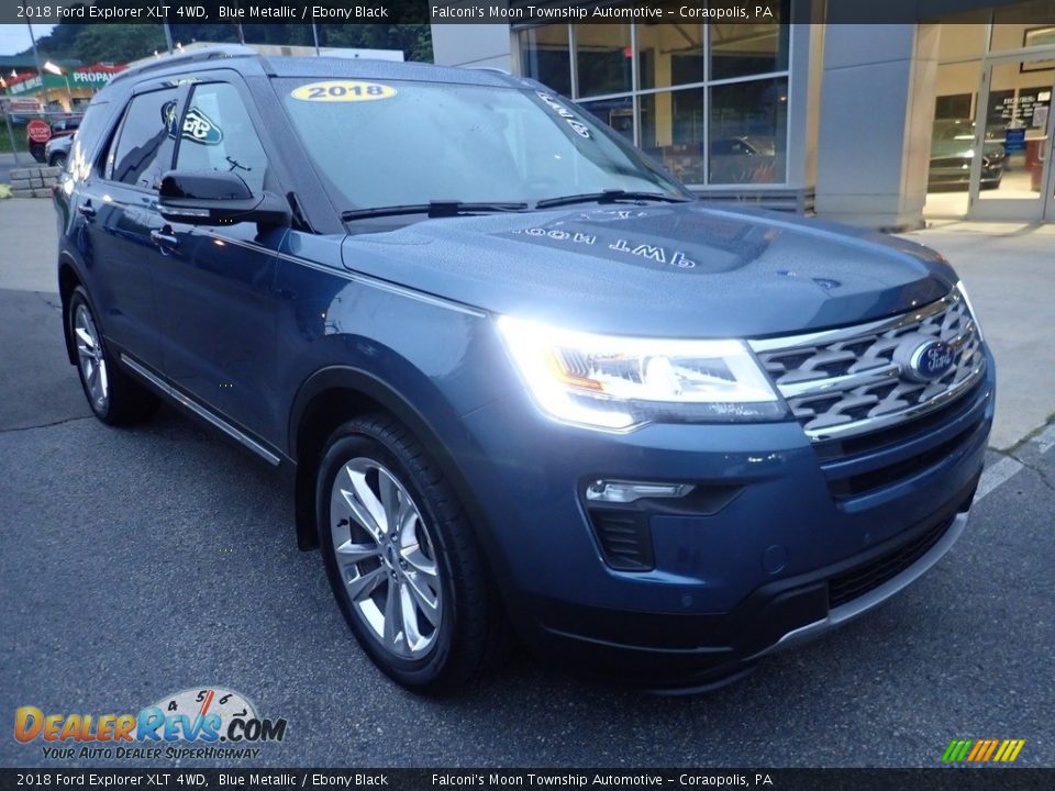 2018 Ford Explorer XLT 4WD Blue Metallic / Ebony Black Photo #9