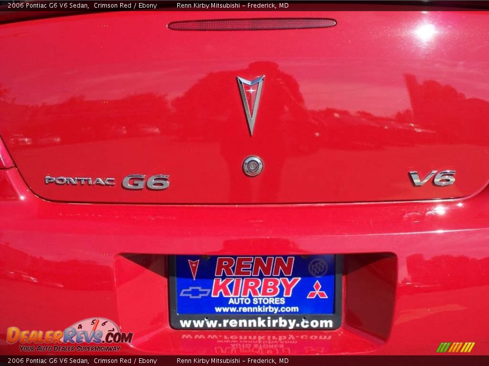 2006 Pontiac G6 V6 Sedan Crimson Red / Ebony Photo #16
