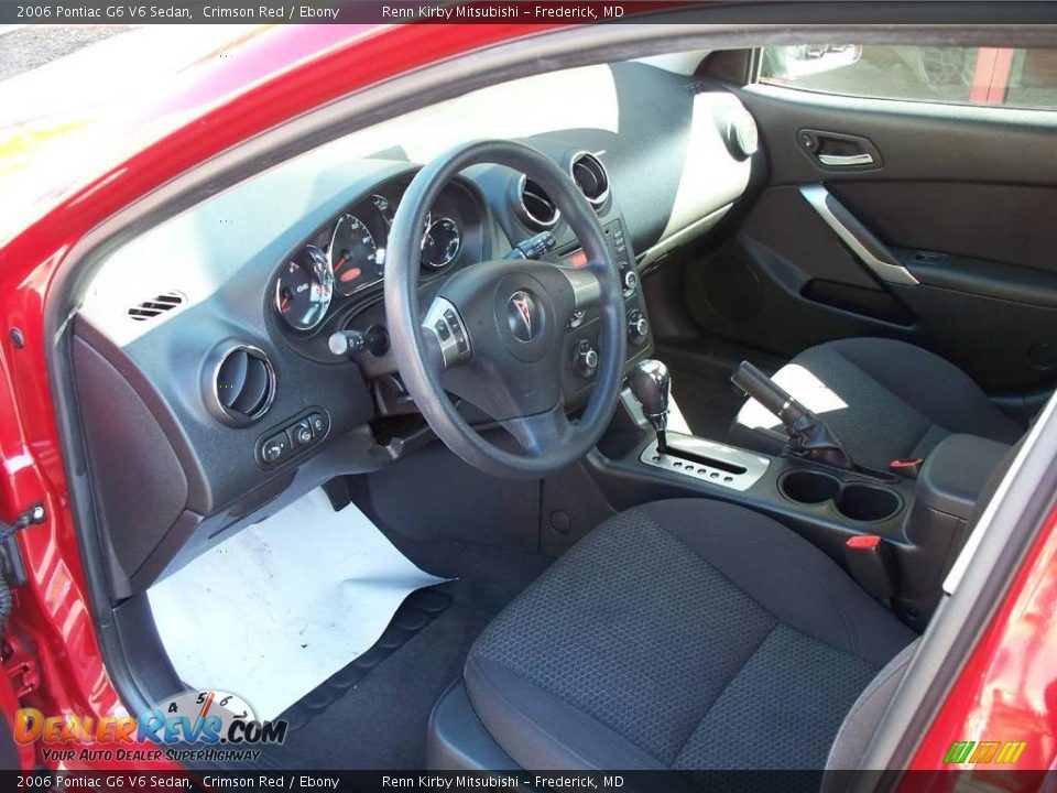 2006 Pontiac G6 V6 Sedan Crimson Red / Ebony Photo #17