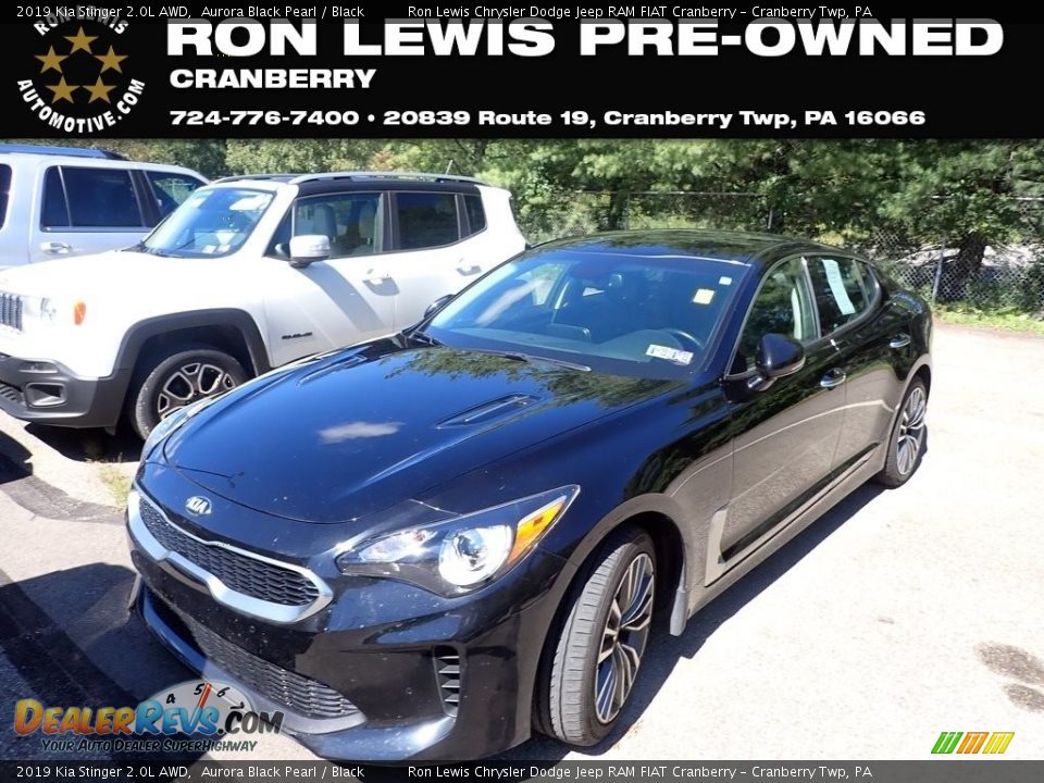 2019 Kia Stinger 2.0L AWD Aurora Black Pearl / Black Photo #1