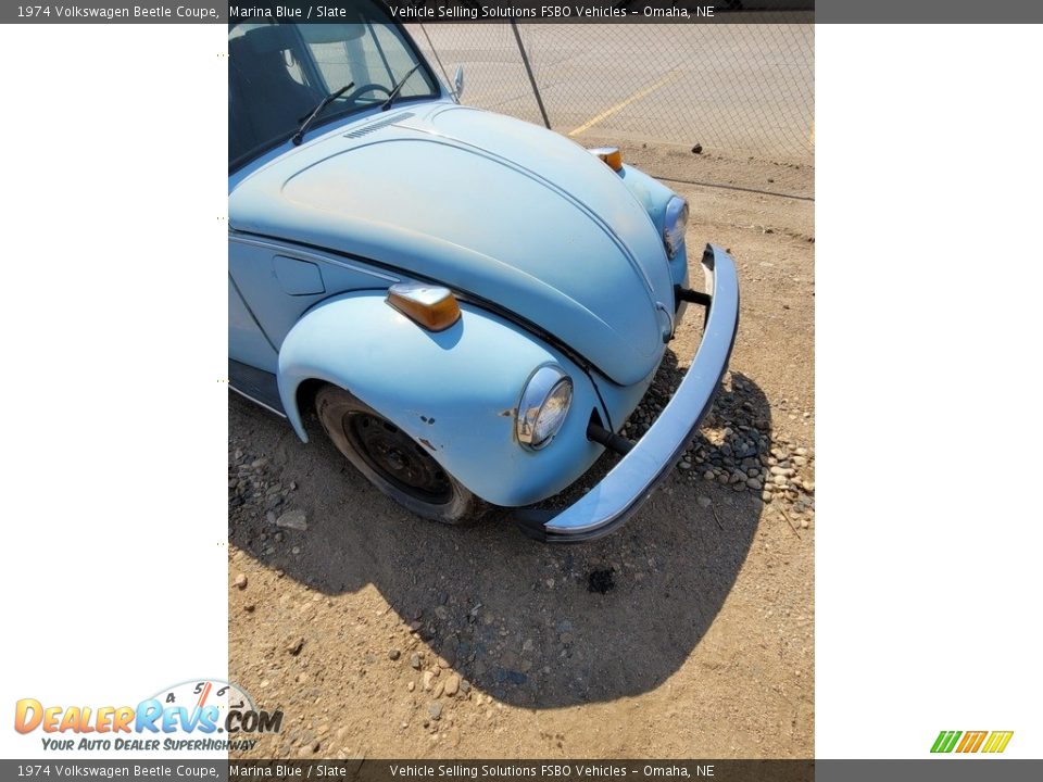 1974 Volkswagen Beetle Coupe Marina Blue / Slate Photo #2
