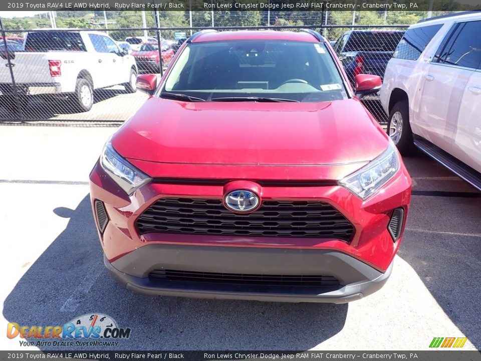 2019 Toyota RAV4 LE AWD Hybrid Ruby Flare Pearl / Black Photo #2