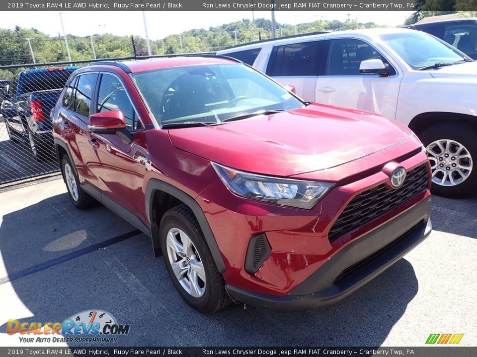 2019 Toyota RAV4 LE AWD Hybrid Ruby Flare Pearl / Black Photo #3