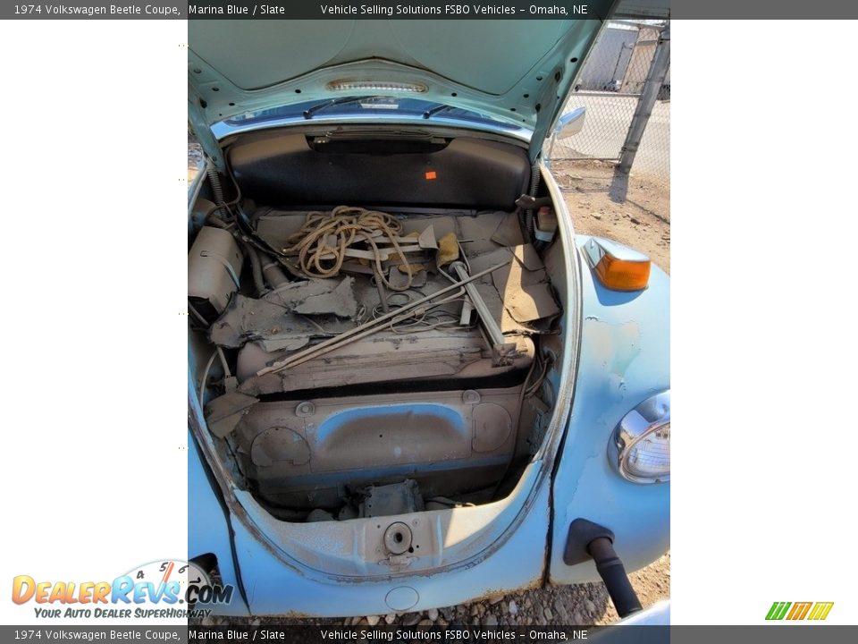 1974 Volkswagen Beetle Coupe Marina Blue / Slate Photo #14