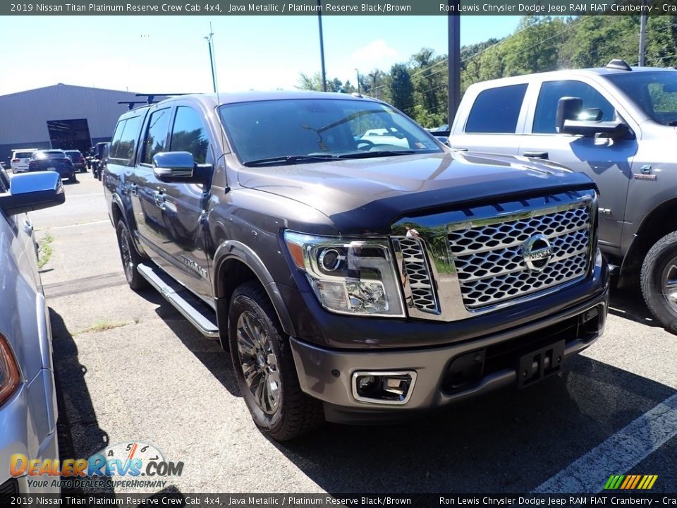 2019 Nissan Titan Platinum Reserve Crew Cab 4x4 Java Metallic / Platinum Reserve Black/Brown Photo #3