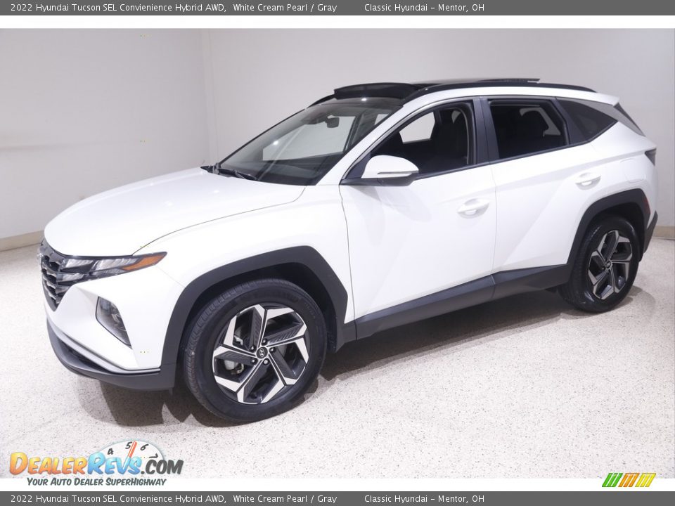2022 Hyundai Tucson SEL Convienience Hybrid AWD White Cream Pearl / Gray Photo #3