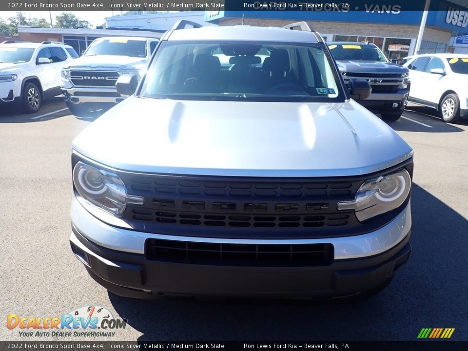 2022 Ford Bronco Sport Base 4x4 Iconic Silver Metallic / Medium Dark Slate Photo #3