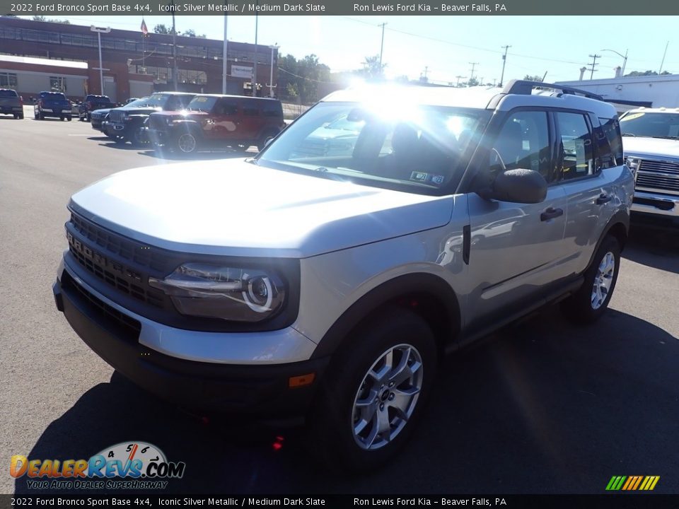 2022 Ford Bronco Sport Base 4x4 Iconic Silver Metallic / Medium Dark Slate Photo #4