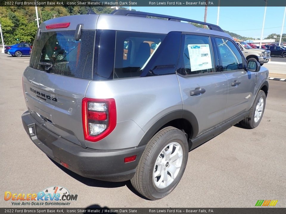 2022 Ford Bronco Sport Base 4x4 Iconic Silver Metallic / Medium Dark Slate Photo #8