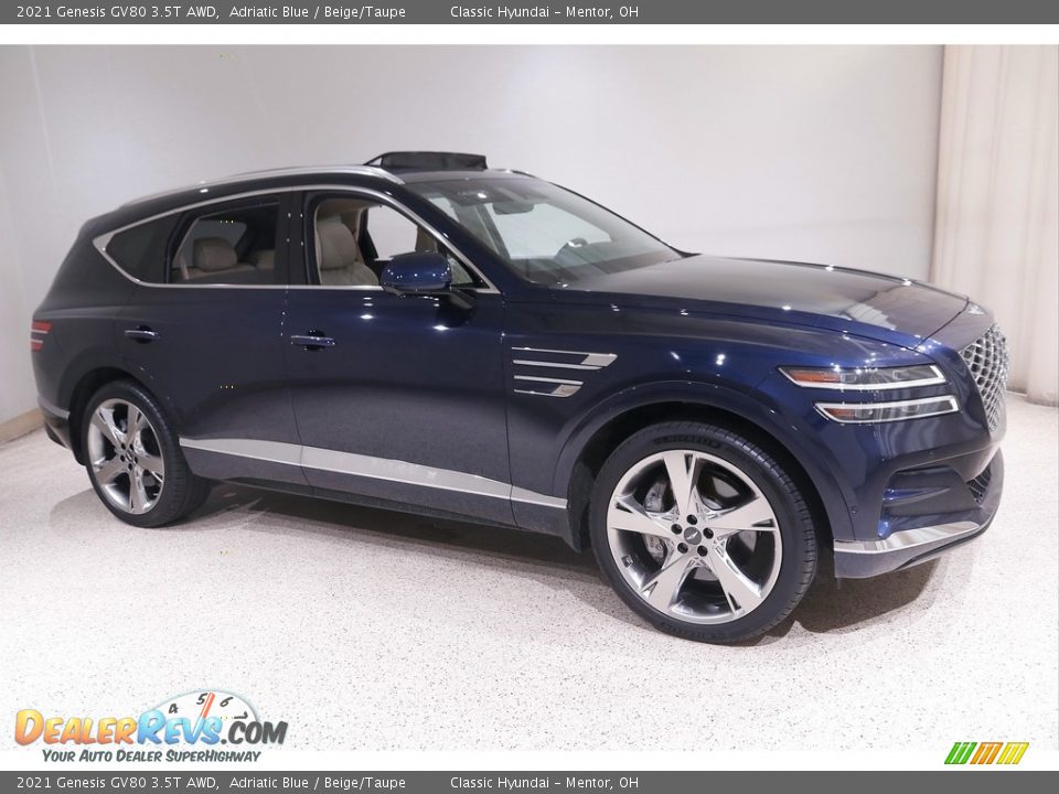 Adriatic Blue 2021 Genesis GV80 3.5T AWD Photo #1