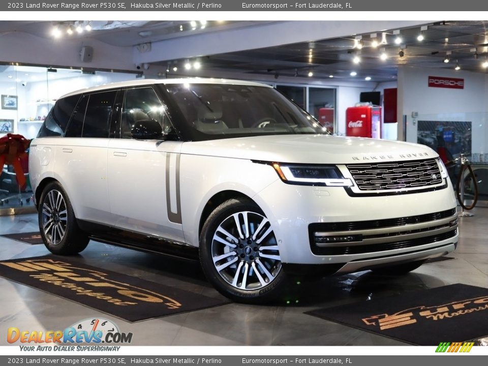 Hakuba Silver Metallic 2023 Land Rover Range Rover P530 SE Photo #48