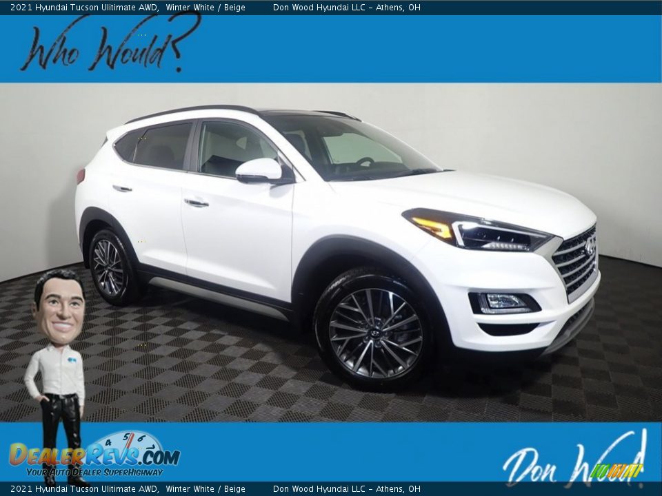 2021 Hyundai Tucson Ulitimate AWD Winter White / Beige Photo #1