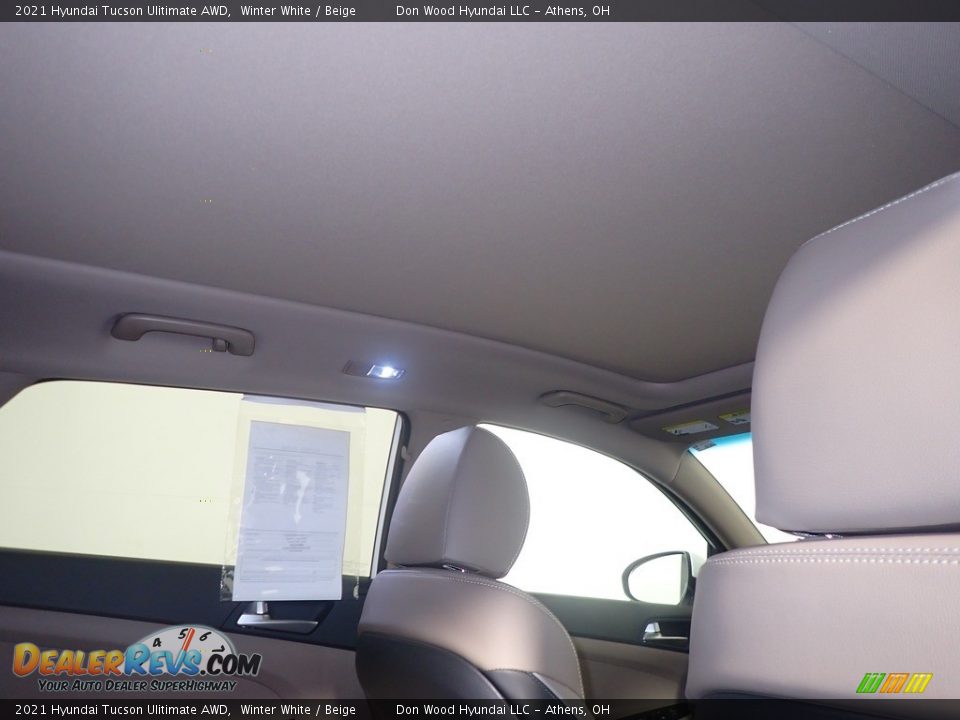 2021 Hyundai Tucson Ulitimate AWD Winter White / Beige Photo #2