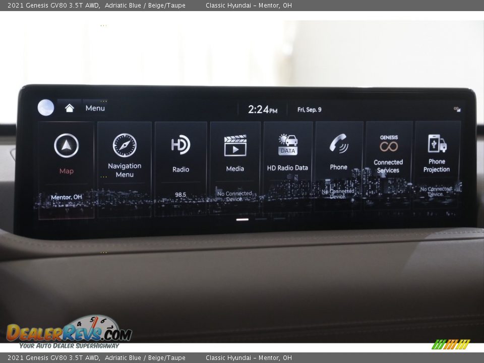 Controls of 2021 Genesis GV80 3.5T AWD Photo #10