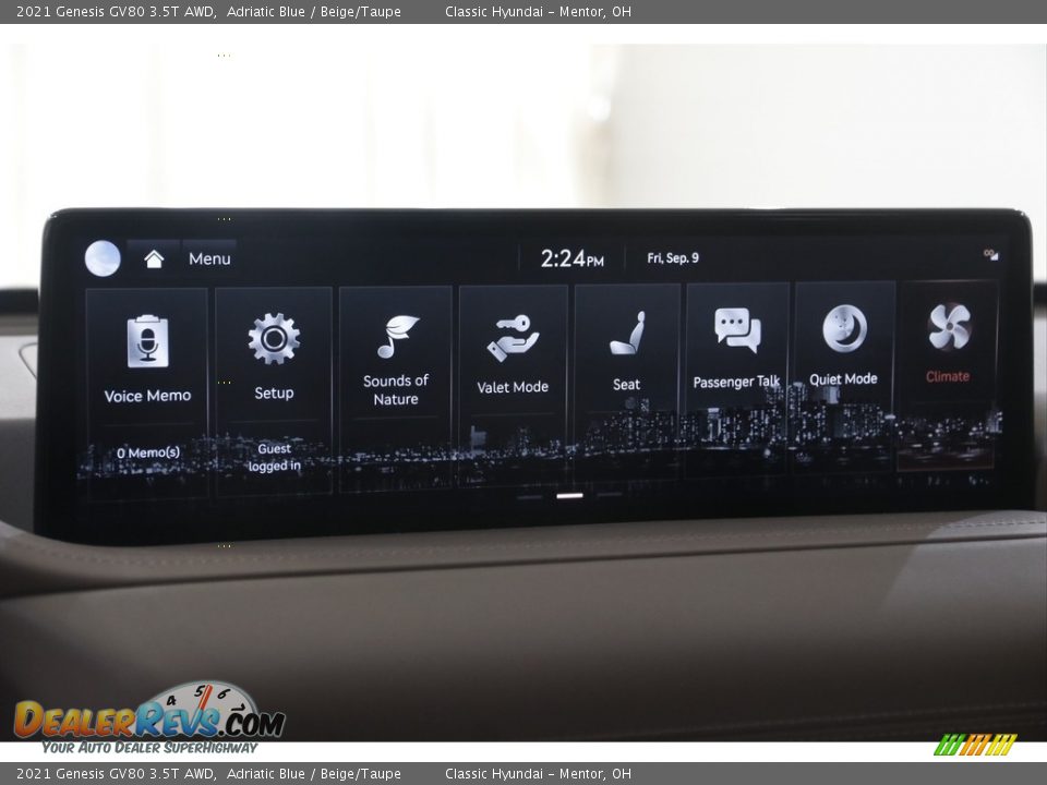 2021 Genesis GV80 3.5T AWD Adriatic Blue / Beige/Taupe Photo #11