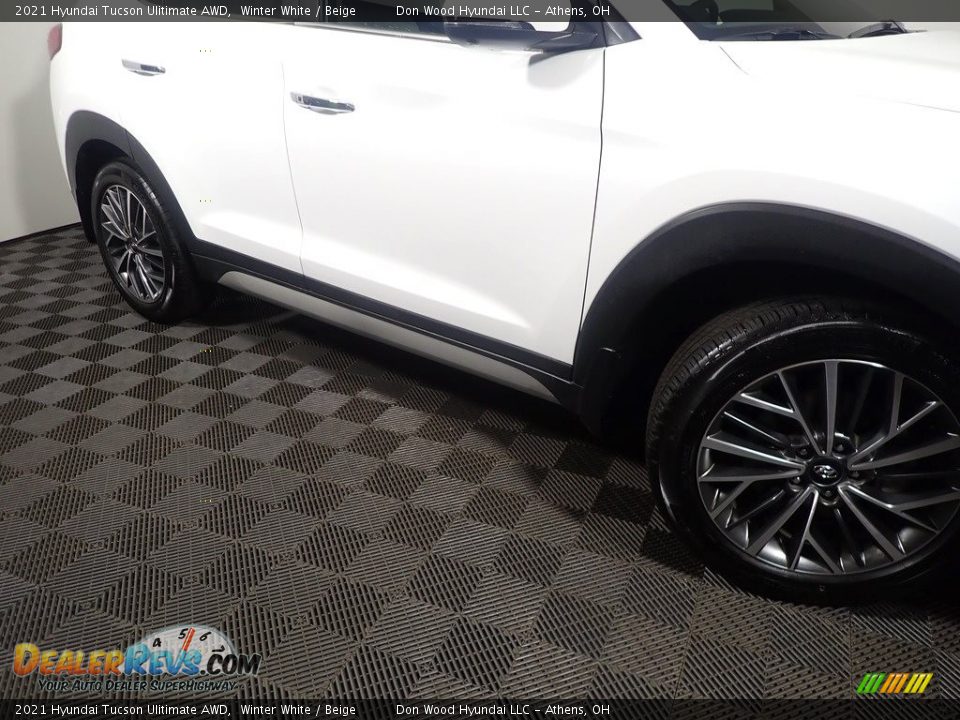 2021 Hyundai Tucson Ulitimate AWD Winter White / Beige Photo #6