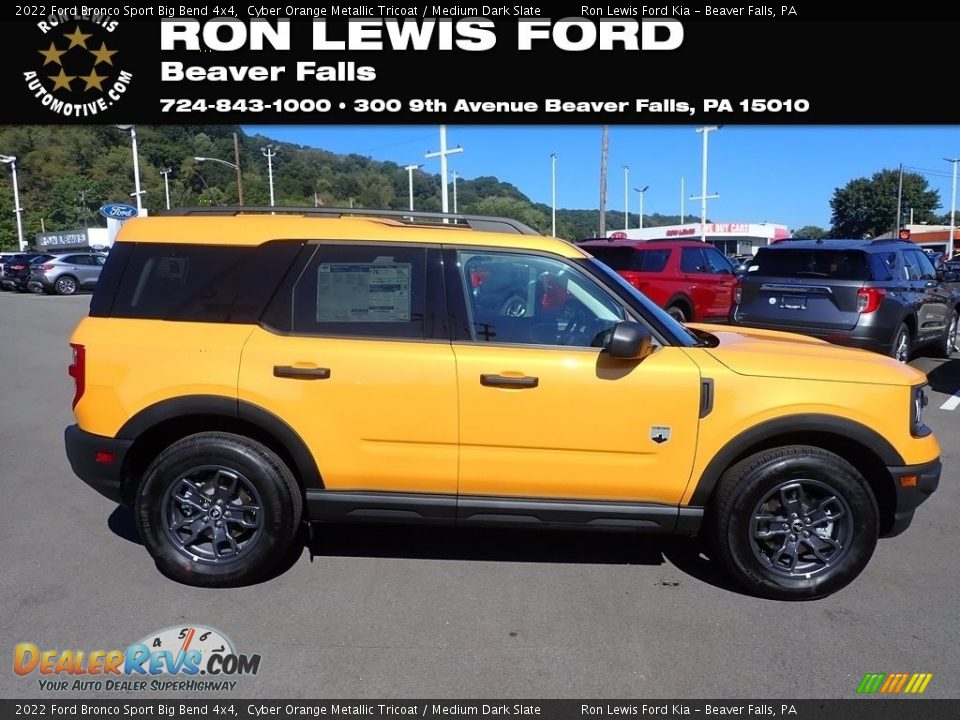 2022 Ford Bronco Sport Big Bend 4x4 Cyber Orange Metallic Tricoat / Medium Dark Slate Photo #1