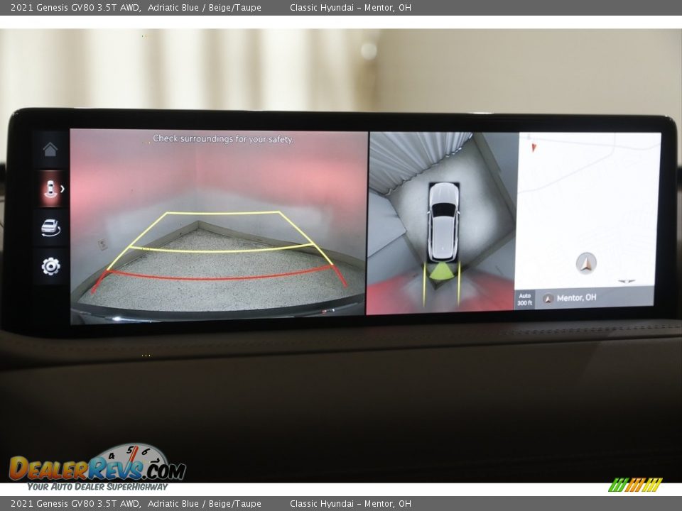 2021 Genesis GV80 3.5T AWD Adriatic Blue / Beige/Taupe Photo #15