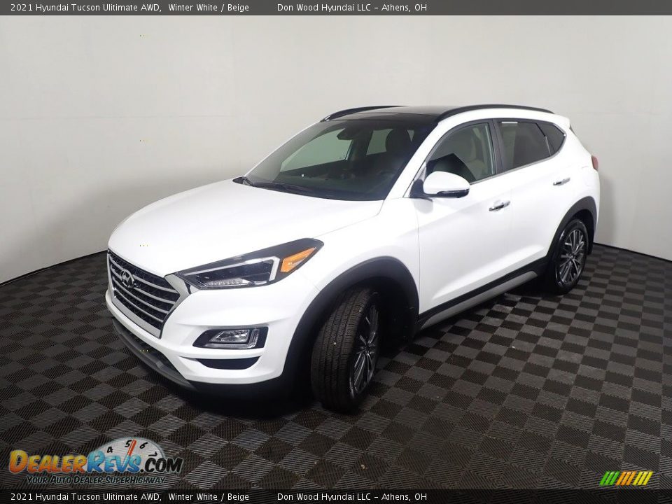 2021 Hyundai Tucson Ulitimate AWD Winter White / Beige Photo #11