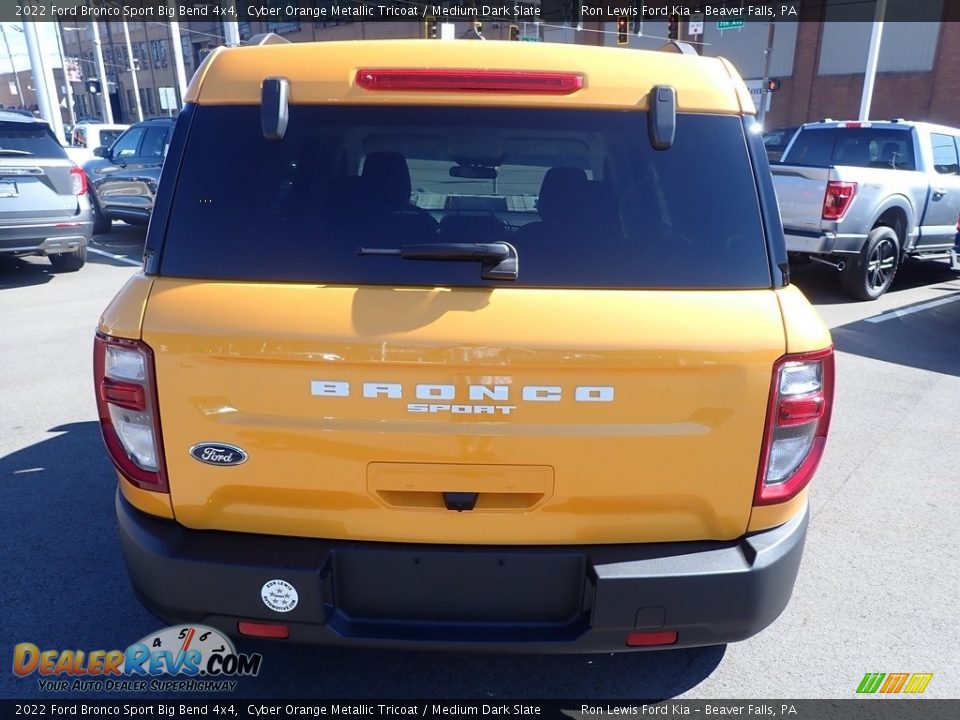 2022 Ford Bronco Sport Big Bend 4x4 Cyber Orange Metallic Tricoat / Medium Dark Slate Photo #7