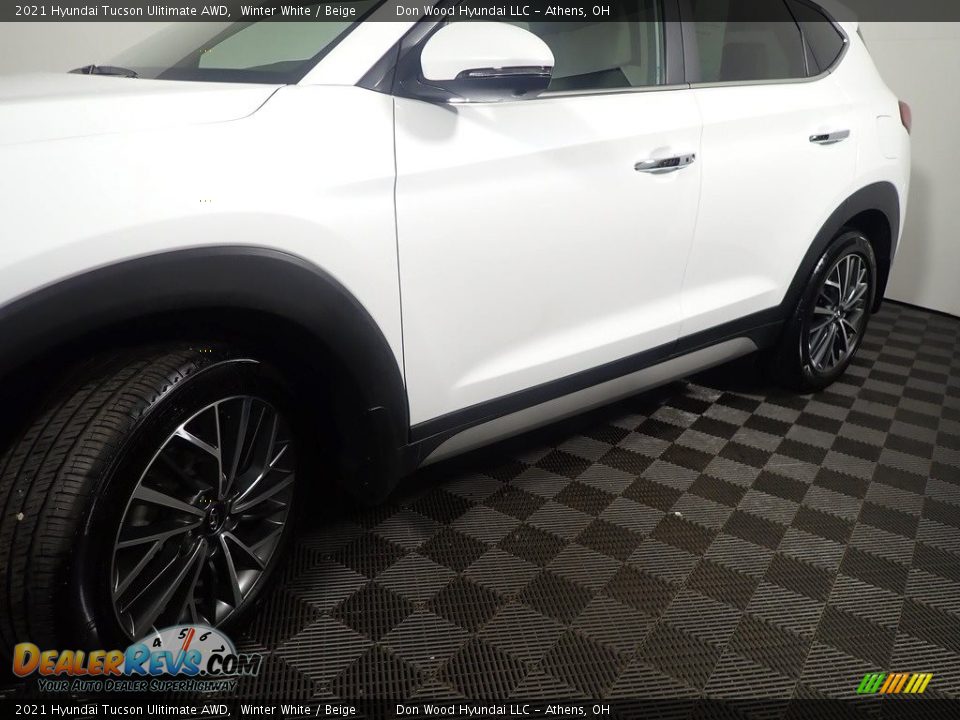 2021 Hyundai Tucson Ulitimate AWD Winter White / Beige Photo #12