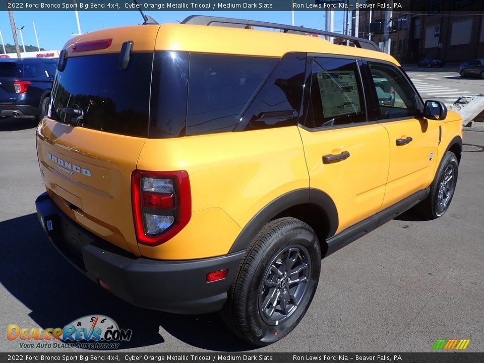 2022 Ford Bronco Sport Big Bend 4x4 Cyber Orange Metallic Tricoat / Medium Dark Slate Photo #8