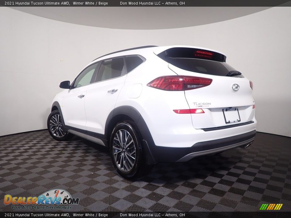 2021 Hyundai Tucson Ulitimate AWD Winter White / Beige Photo #13