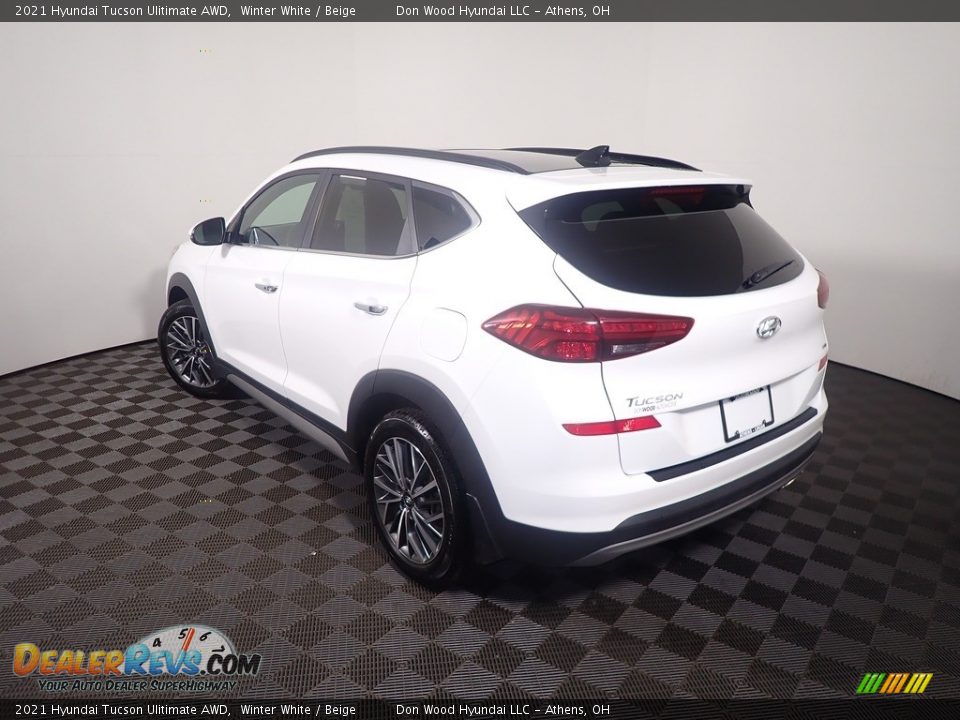 2021 Hyundai Tucson Ulitimate AWD Winter White / Beige Photo #14