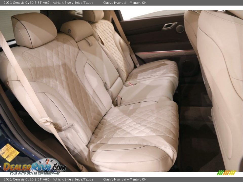 Rear Seat of 2021 Genesis GV80 3.5T AWD Photo #22