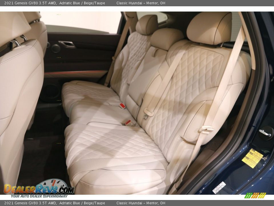 Rear Seat of 2021 Genesis GV80 3.5T AWD Photo #23