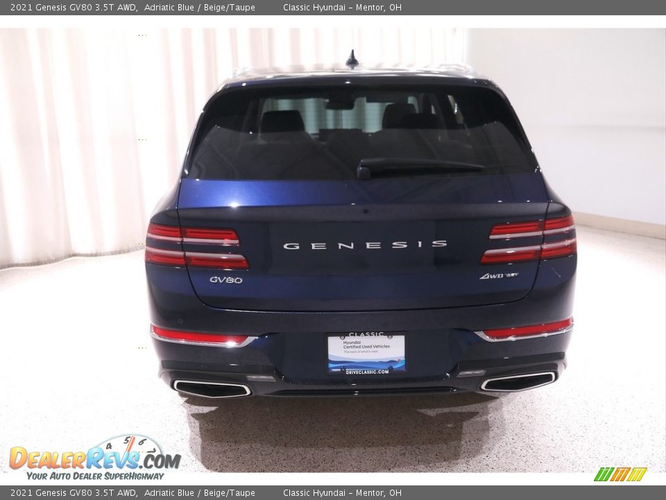 2021 Genesis GV80 3.5T AWD Adriatic Blue / Beige/Taupe Photo #24