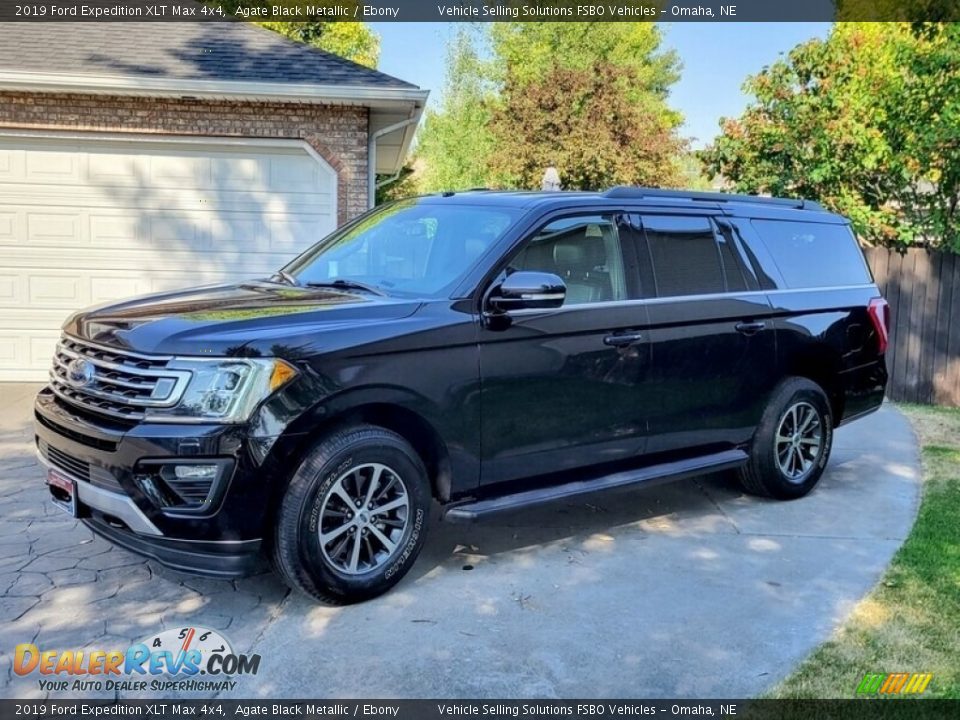 2019 Ford Expedition XLT Max 4x4 Agate Black Metallic / Ebony Photo #3