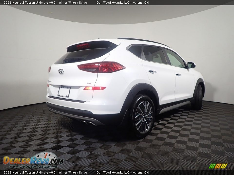 2021 Hyundai Tucson Ulitimate AWD Winter White / Beige Photo #19
