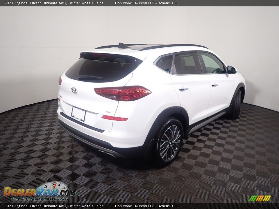 2021 Hyundai Tucson Ulitimate AWD Winter White / Beige Photo #20