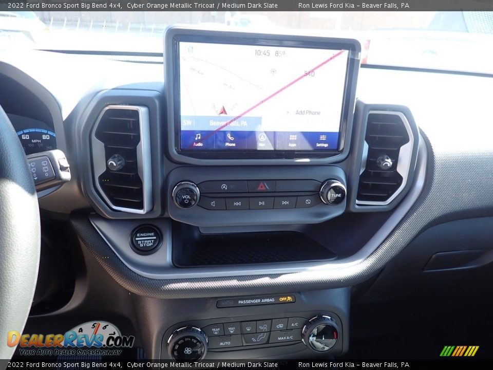 2022 Ford Bronco Sport Big Bend 4x4 Cyber Orange Metallic Tricoat / Medium Dark Slate Photo #17