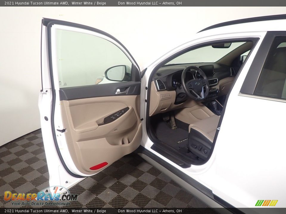 2021 Hyundai Tucson Ulitimate AWD Winter White / Beige Photo #23