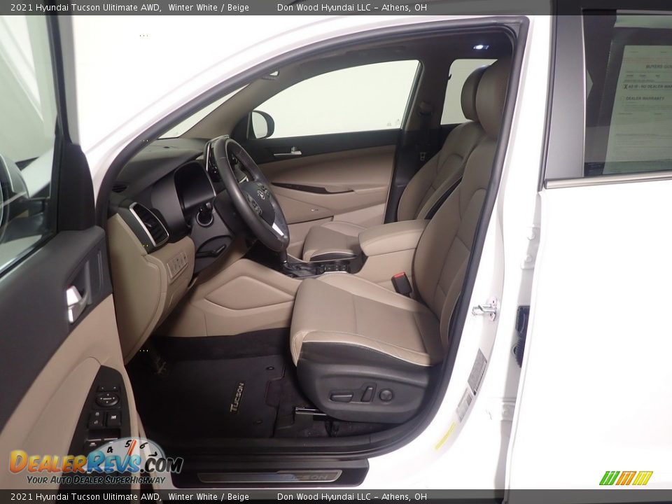 2021 Hyundai Tucson Ulitimate AWD Winter White / Beige Photo #25