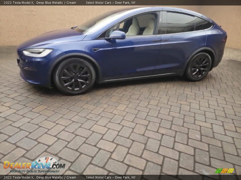 2022 Tesla Model X Deep Blue Metallic / Cream Photo #1