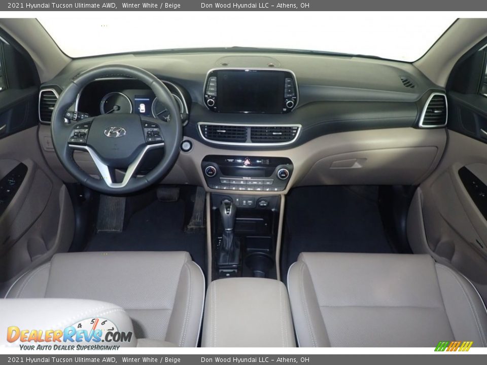 2021 Hyundai Tucson Ulitimate AWD Winter White / Beige Photo #27