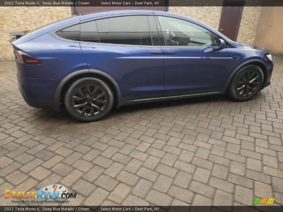 2022 Tesla Model X Deep Blue Metallic / Cream Photo #3