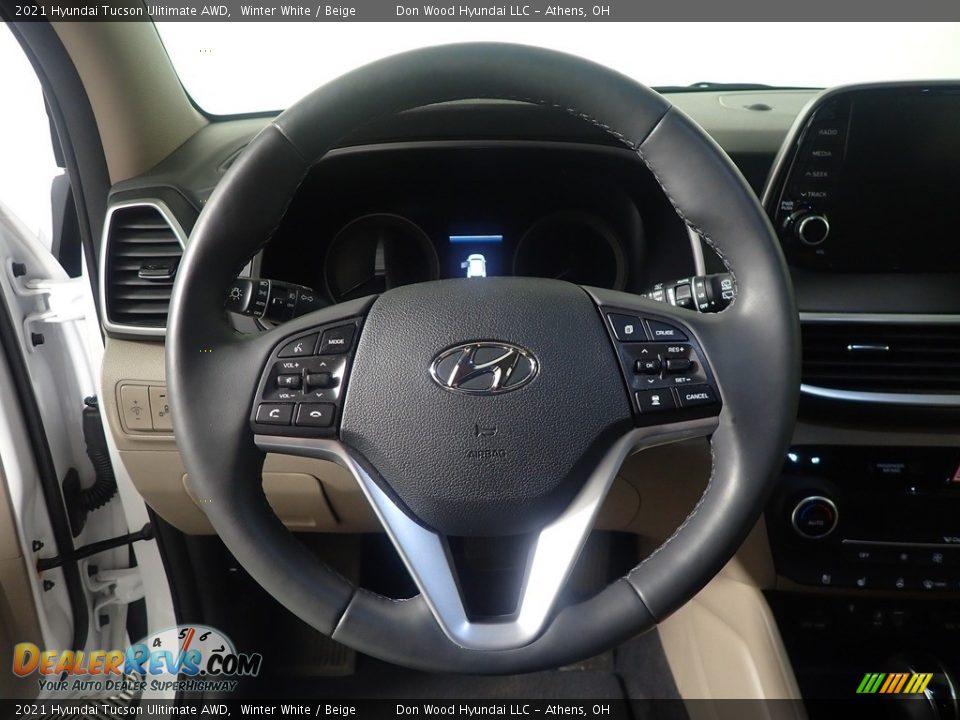 2021 Hyundai Tucson Ulitimate AWD Winter White / Beige Photo #30