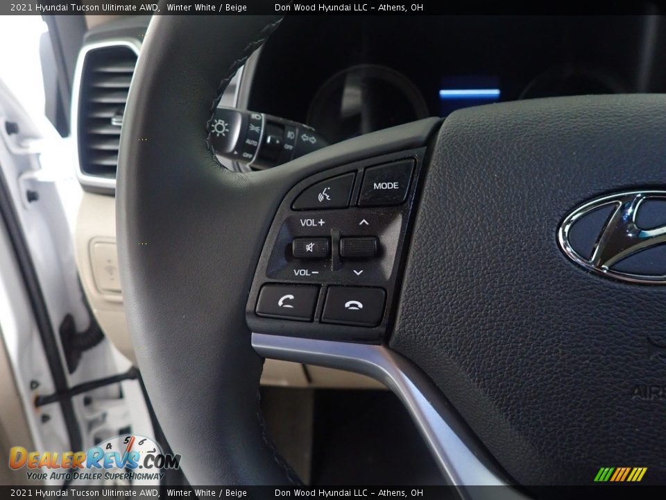 2021 Hyundai Tucson Ulitimate AWD Winter White / Beige Photo #32