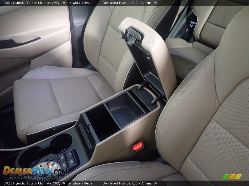 2021 Hyundai Tucson Ulitimate AWD Winter White / Beige Photo #36