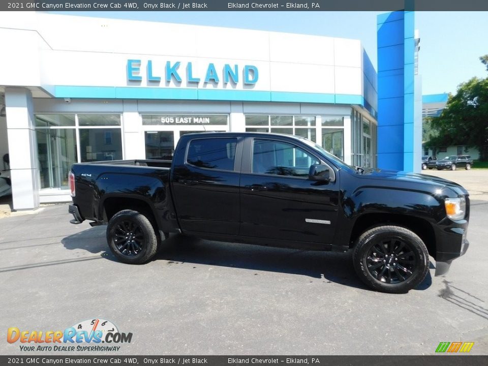 2021 GMC Canyon Elevation Crew Cab 4WD Onyx Black / Jet Black Photo #2