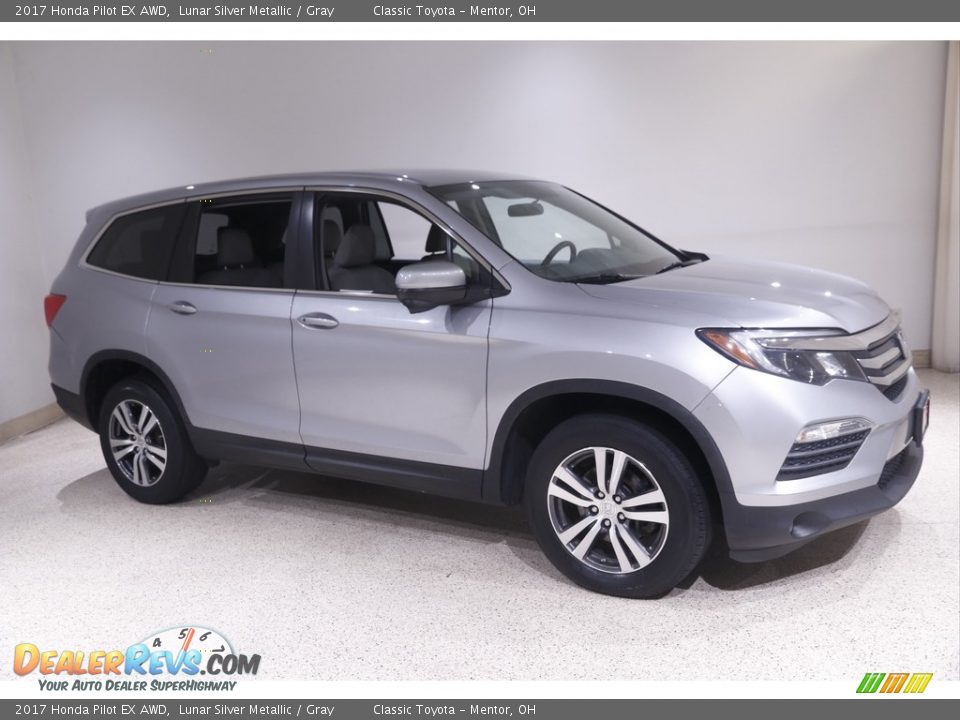 2017 Honda Pilot EX AWD Lunar Silver Metallic / Gray Photo #1